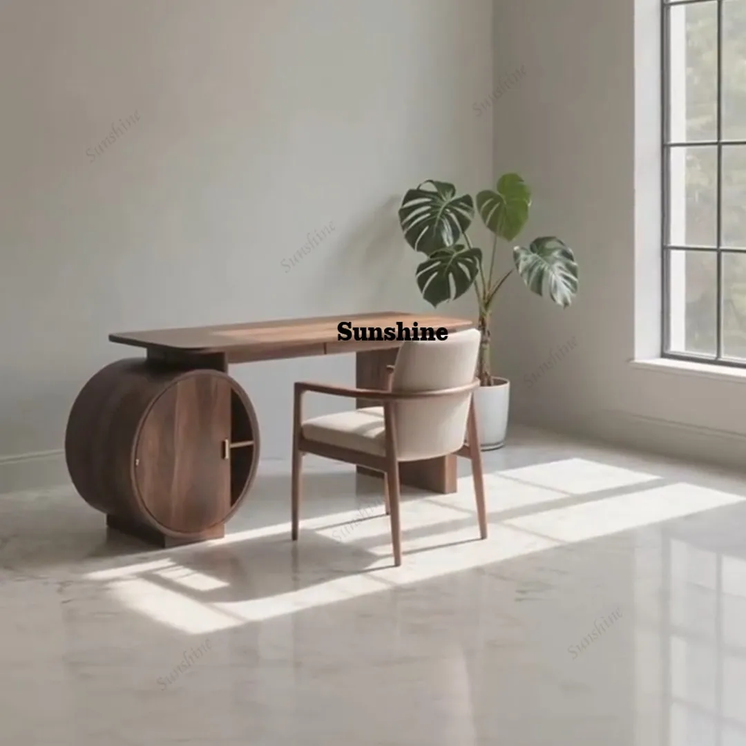 

New Chinese style, solid wood desk modern office, home writing desk, simple and modern