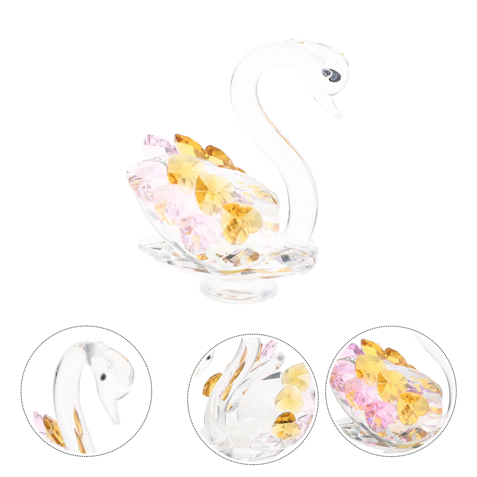 

Crystal Swan Statue Unique Creative Design for Living Room Bedroom Tabletop Decor Swan Shaped Crystal Craft Home Decoration Gift