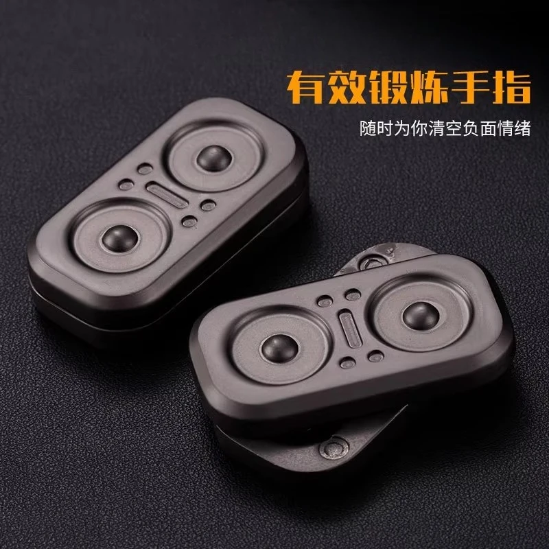 Premium Stainless Steel Infinite Clicker Spinner - ADHD Focus Training Tactile Push Coin for Men with Metal Fidget Design