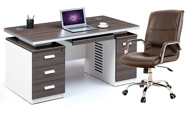 Wholesale 1400 Dark Color Small Size Computer Desk Durable Modern Modular Design For Staff Office Table