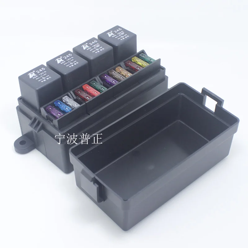 1 Pcs  4 6 Way Car Fuse And relay Holder Socket Box With terminal 12V 40A 80A