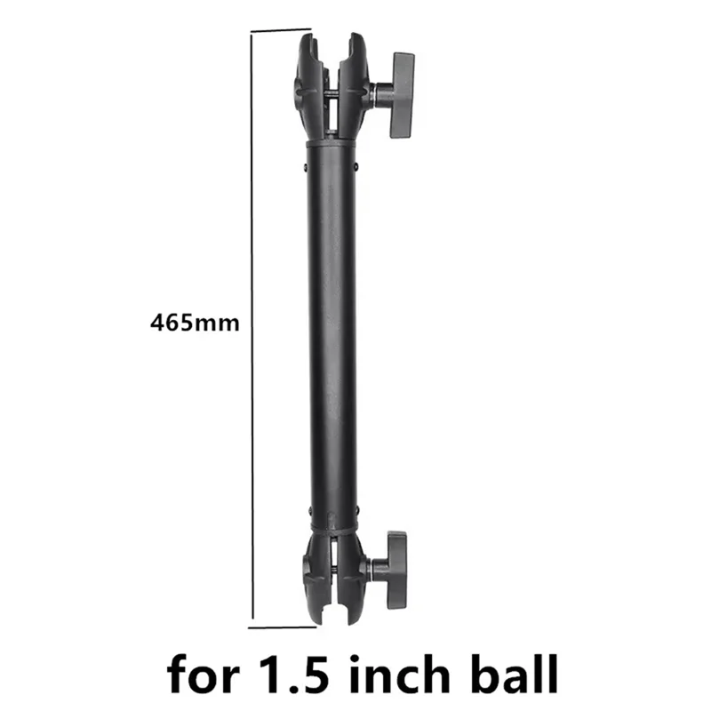 【Exclusive!】Aluminum Extension Double Socket Arm Powerful Clamp,360° Rotation Socket Armwith For RAM Mount,Ibolt 1.5In Ball Moun