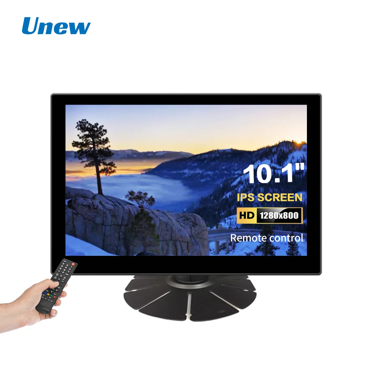 Unew 10,1 "Monitor industrial HD 1280x800 IPS Señal de visualización compatible con pantalla VAG HDMI AV BNC para visualización de TV