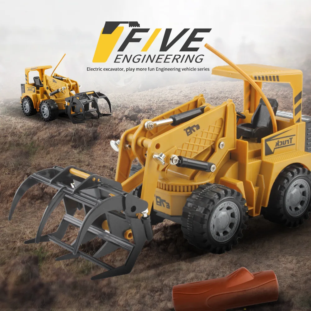 1/24 リモートコントロール掘削機トラック 4CH オープンロードカーエンジニアリング車両ワイヤレス車両子供のおもちゃクリスマスギフト