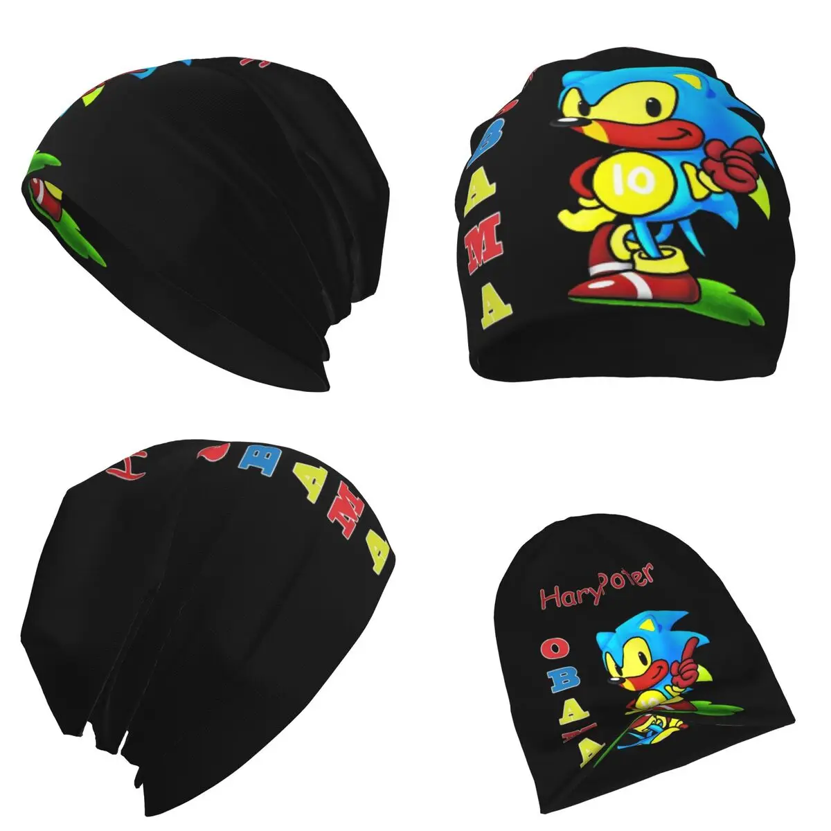 أوباما حقيبة الظهر الدافئة محبوك قبعة الأزياء بونيه قبعة الخريف الشتاء في الهواء الطلق بيني القبعات للجنسين الكبار