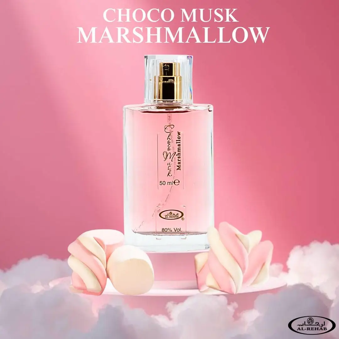 

Al Rehab Choco Musk & Pistachio Perfume 50ml EDP, Sweet Vanilla Marshmallow Gourmand, Long Lasting Arabian Fragrance for Women