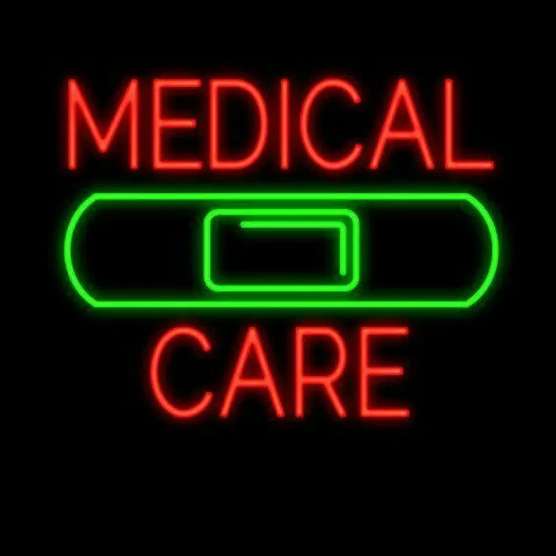 

Neon Sign Medical Care for Hospital Neon Bar Sign Studio Decor Window Light Sign Glass Aesthetic Room Decor Handcraft Personlize