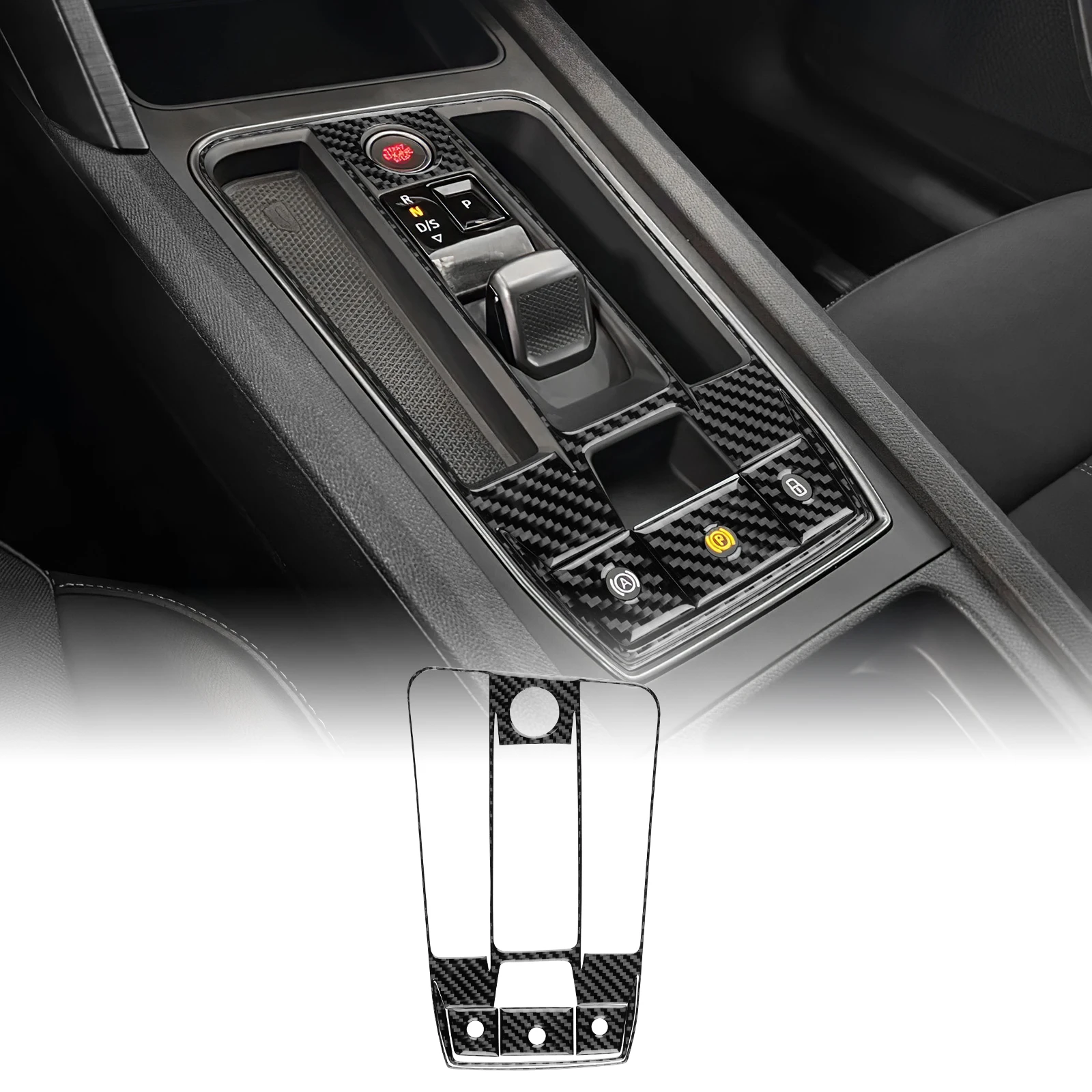 Autocollant en fibre de carbone véritable pour Seat Leon MK4 Cupra Leon Cupra Formentor 2020 2021 2022 2023 2024 LHD Automatique Intérieur Extérieur Levier de Vitesses