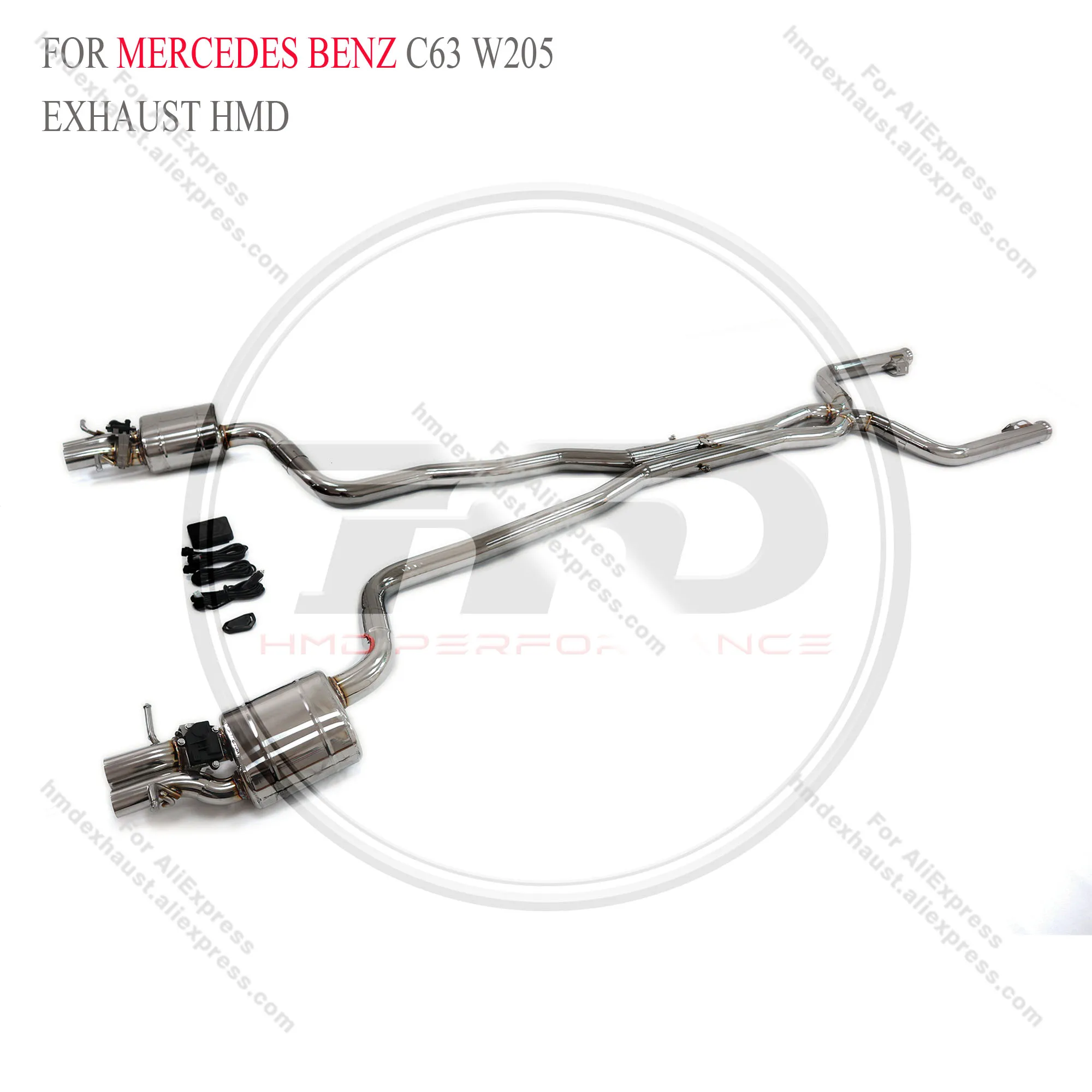 

Exhaust System Performance Catback For Mercedes benz C63 W204 W205 With valve HMD Stainless Steel