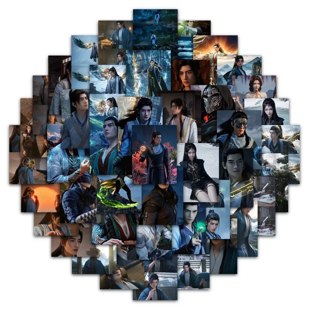 

63pcs The Mortal Cultivation Legend Han Li high value peripheral wallpaper DIY mobile phone case computer notebook decoration
