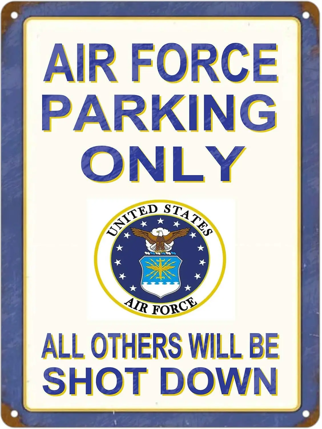 KENSILO Air Force Parking Vintage Tin Sign Country Home Wall Decor Signs Gifts Decoration Metal Sign Vintage 16 x 12