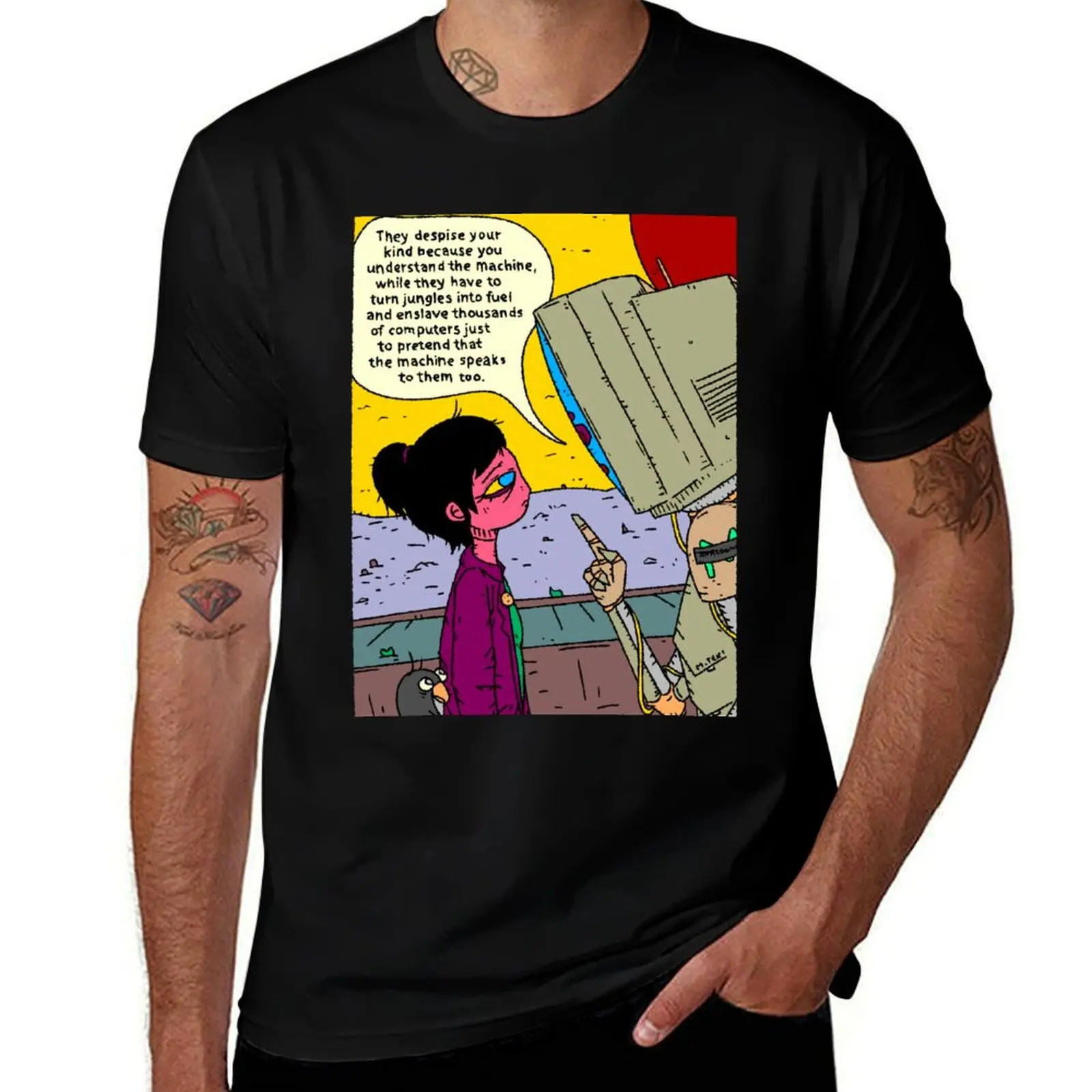 T-shirt The Wisdom of a Pentium-M Man, haut à manches courtes pour usage quotidien décontracté