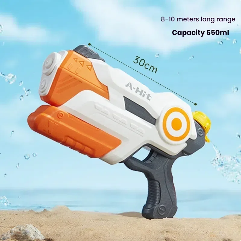 Brinquedo de verão pistola de água crianças adultos empurrar e puxar lançar piscina praia jogo de água