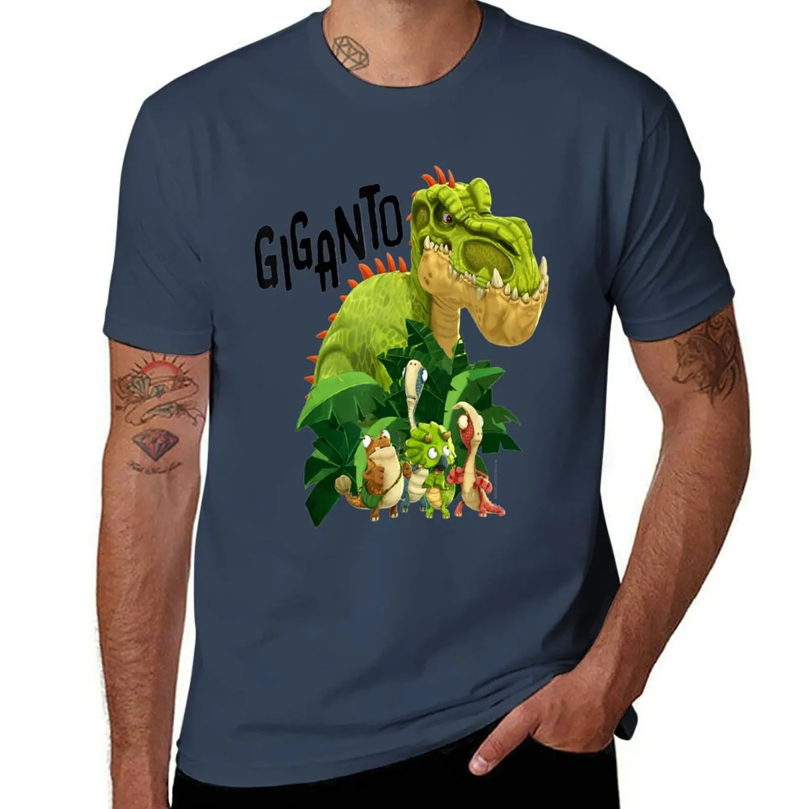 

Dinos 4 Kid Giganto & Gigantosaurus Giganto T-Shirt Basic Simple Design Short Sleeve Shirt