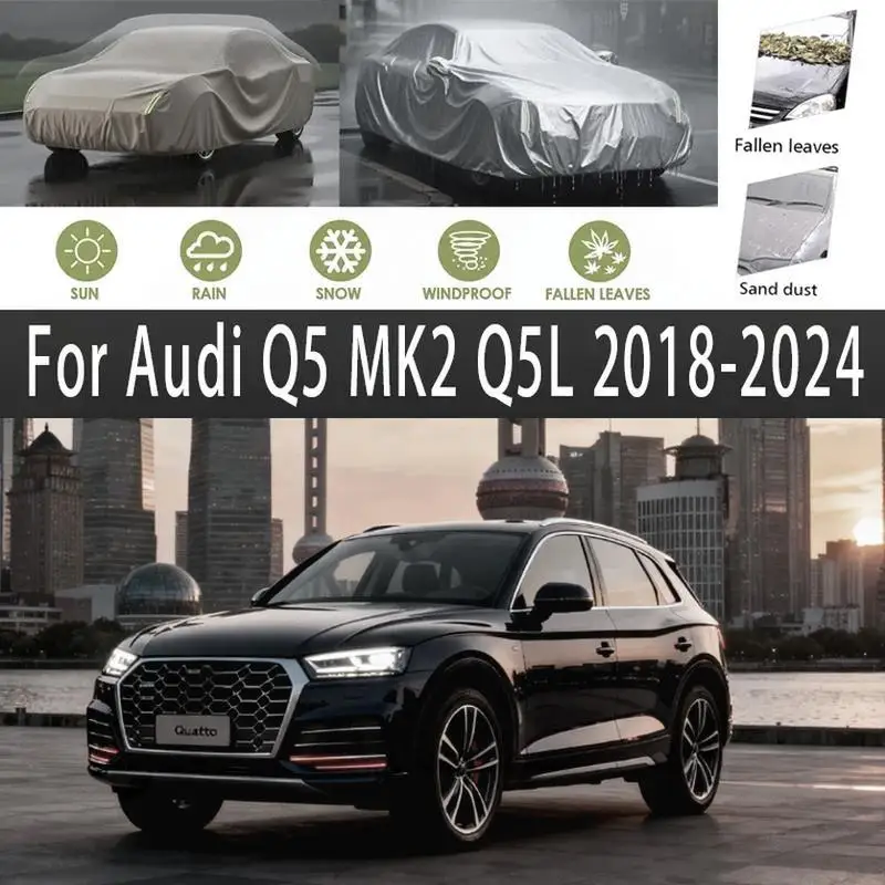 

Для наружной защиты водонепроницаемые пылезащитные чехлы для Audi Q5 MK2 Q5L 2018-2024 автомобильные чехлы