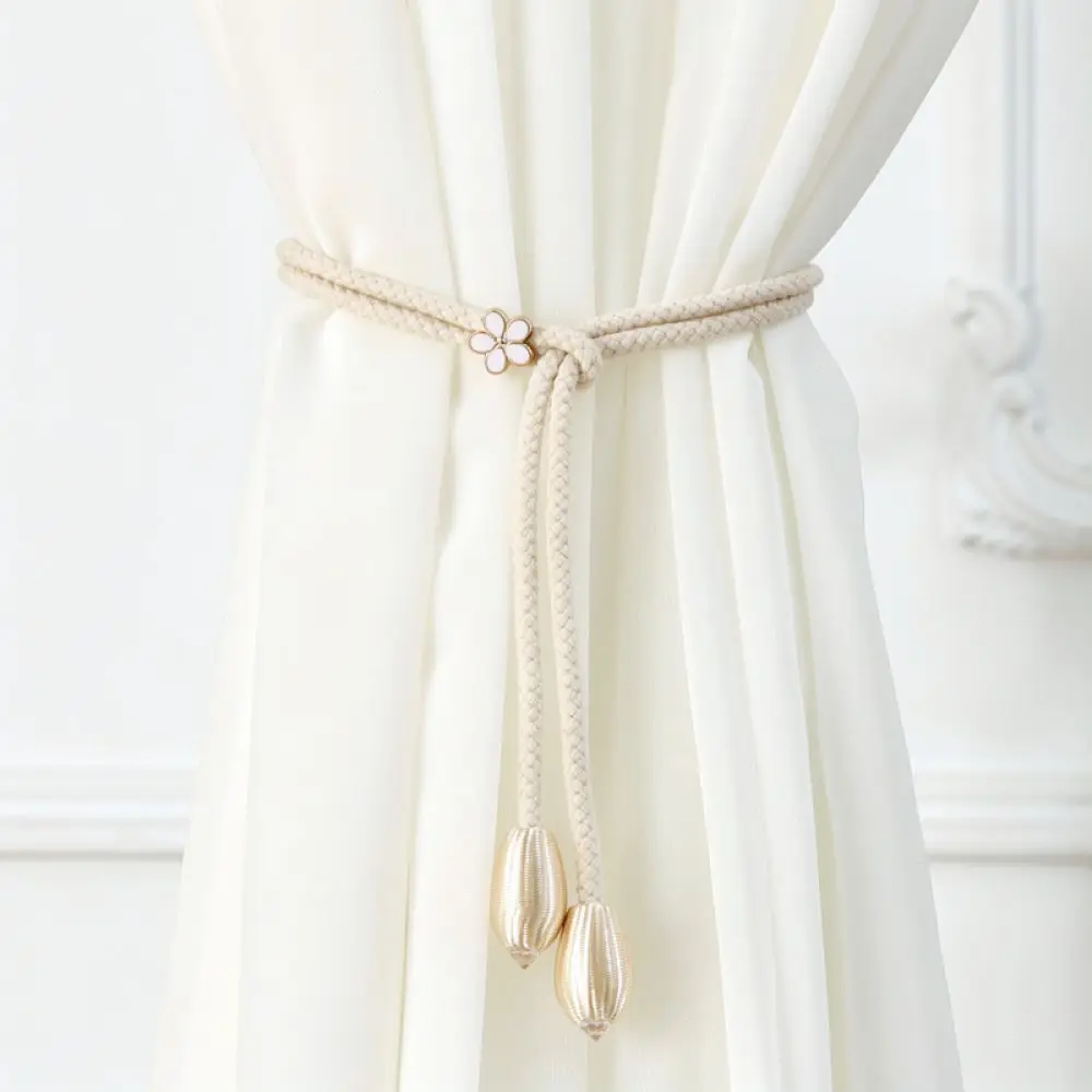 Modern Cotton Rope Curtain Tiebacks Adjustable Drapery Holdbacks Decorative Fastener For Home Living Room Style