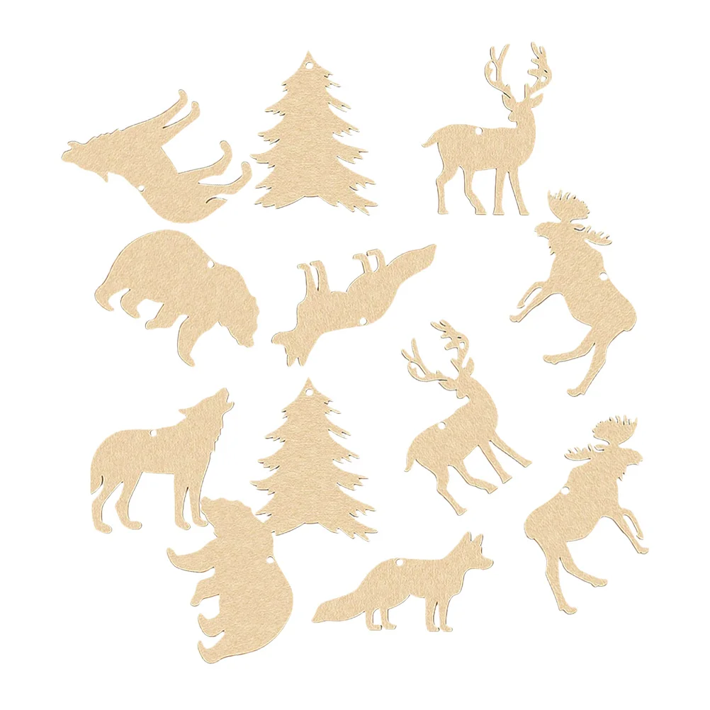 

30Pcs Wooden Animal Cutouts DIY Painting Crafts Blank Wood Slices Kids Creative Decor Unfinished Hanging Ornaments