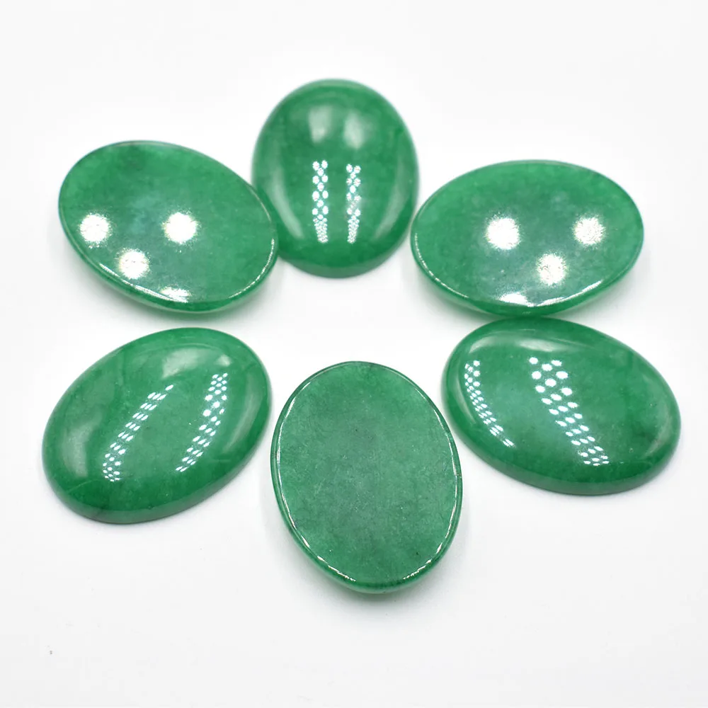 Wholesale 6pcs/lot good quality natural stone Malay jades Oval CAB CABOCHON 30x40mm charms beads for Diy jewelry making free