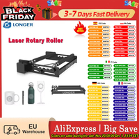 Longer Laser Rotary Roller 6-200mm Engraving Diameter 360 Degree Rotating Engraving on Cylindrical Objects Goblets