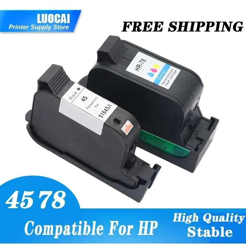 Compatible ink Cartridges For HP 45 78 deskjet 1220c 3820 3822 6122 6127 930c 932c 940c 950c printers For HP45 For HP78