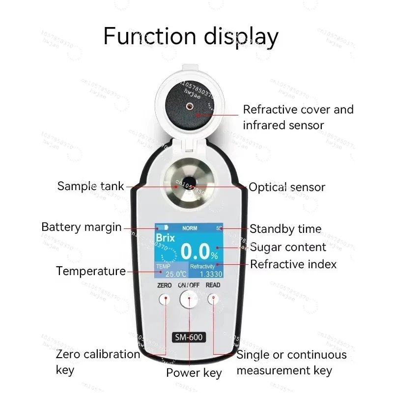 Digital Refractometer Price 0-95% Brix Portable Refractometer Digital Brix Meter Waterproof Brix Meter
