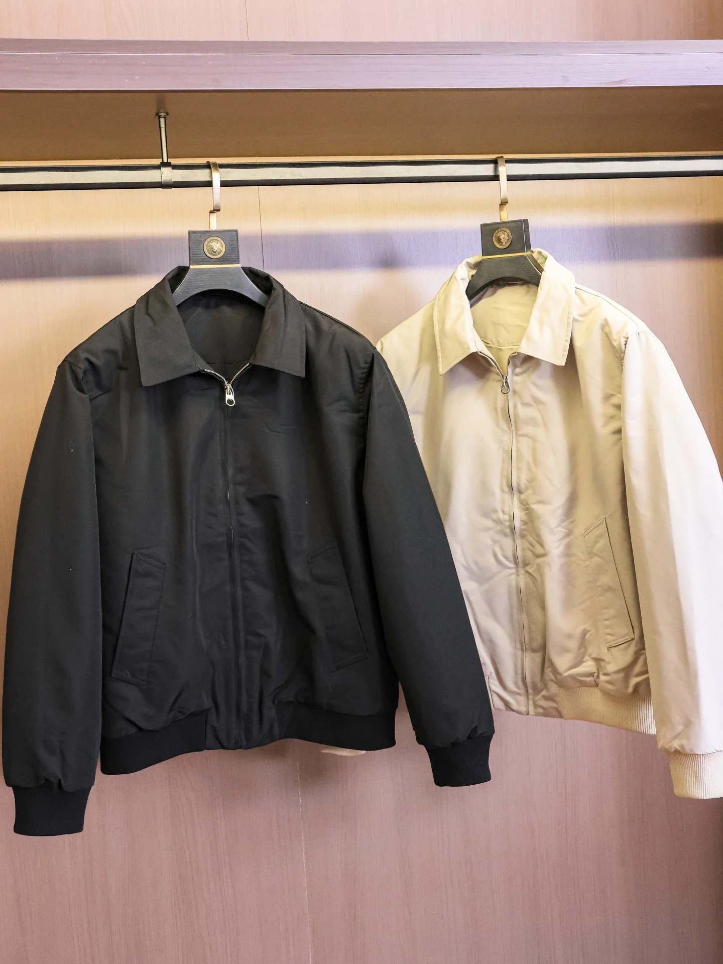 Thickened Casual Long Sleeve Pilot Jacket Windproof Warm Pure Color Collar Men's Cotton Clothes Polyester Fiber Zipper Closure