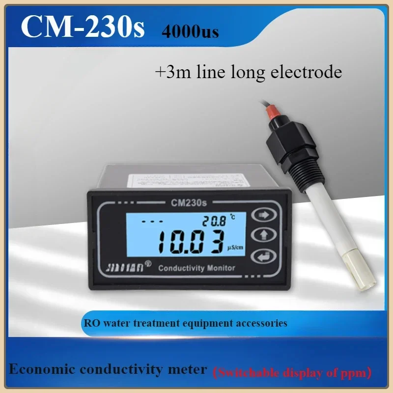 CM-230S Conductivity Meter Online Conductivity Meter TDS Instrument EC Meter Conductivity Electrode Replace Pure Water Monitor