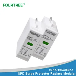 SPD Replace Modular AC 275V 385V 420V Replacement Inserts For Lightning Surge Protector Low-Voltage Arrester Protective Device