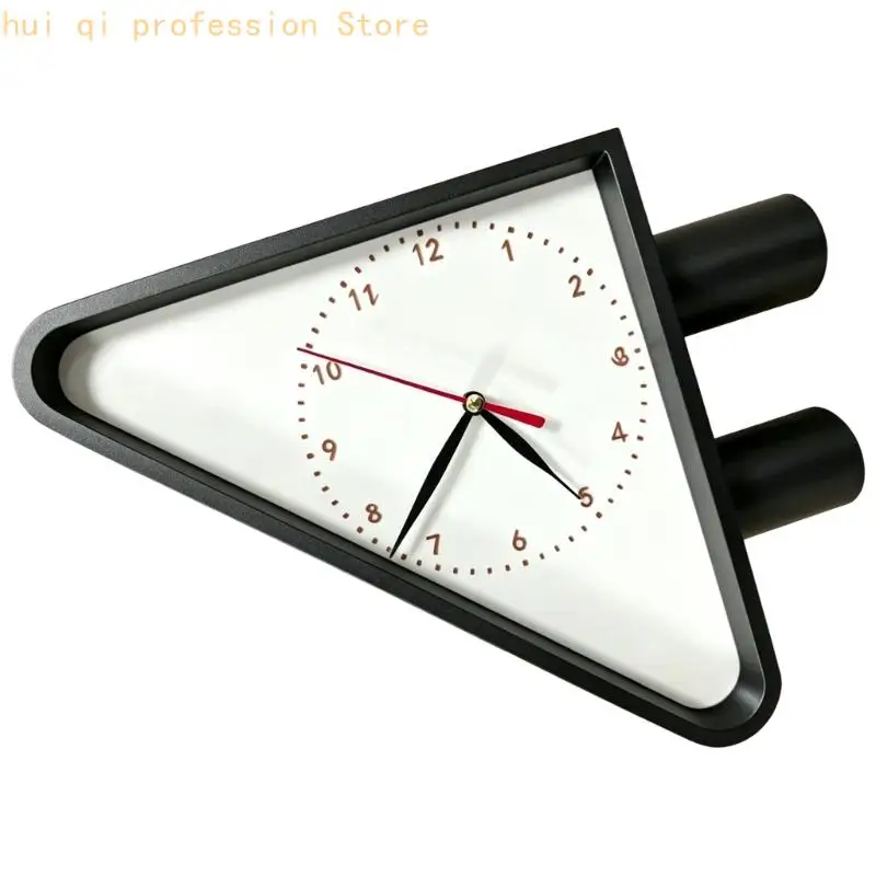 Dekorative seitlich montierte Wanduhr, doppelseitige Vintage-inspirierte Zeitanzeige für Durchgänge, Bars und Cafés H8WE – Detail 4