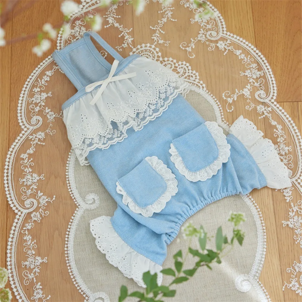 

Pet Supplies Soft Pet Lace Jumpsuit Fashion Thin Design Dog Pajamas Breathable Dog Clothes Summer