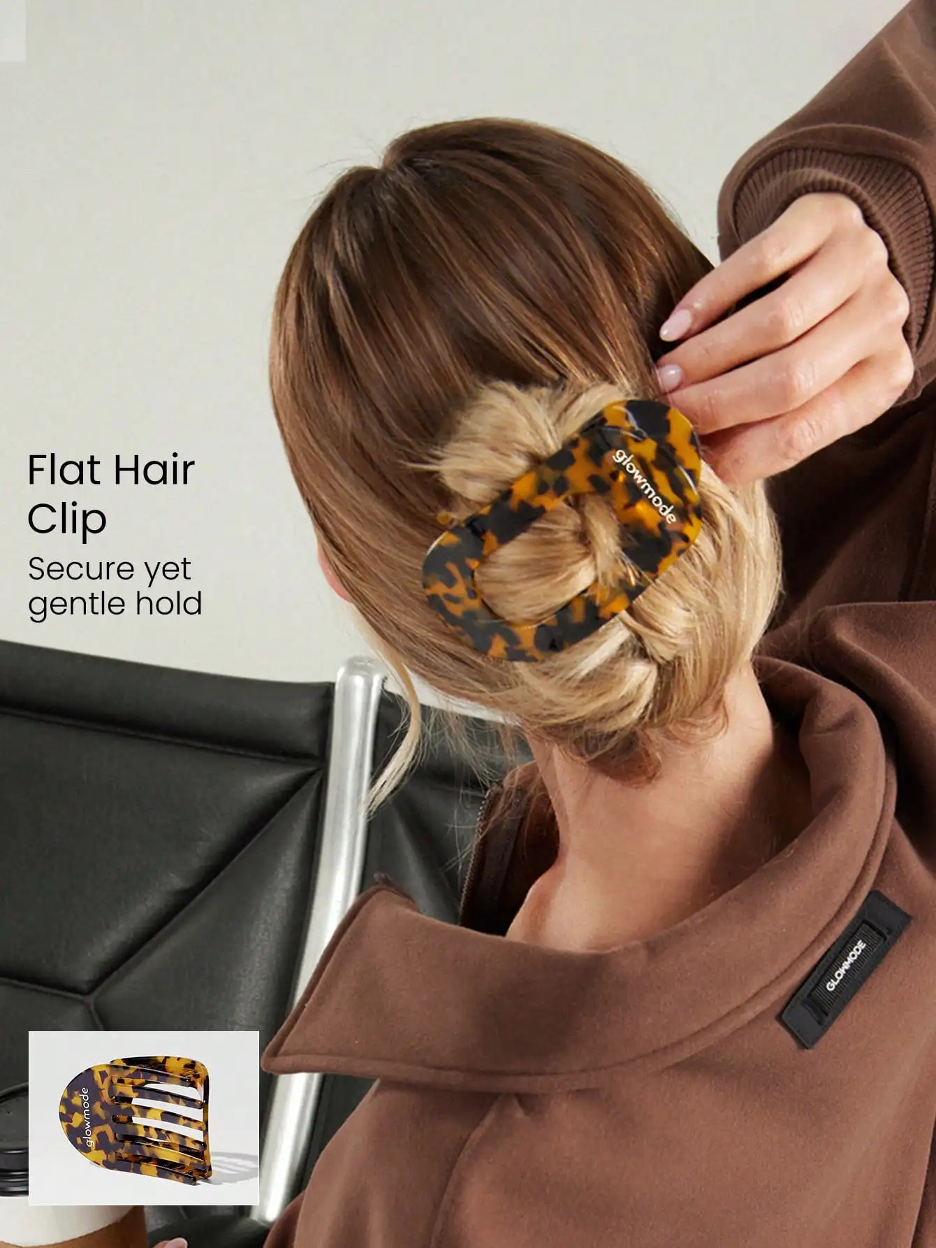 

GLOWMODE Flexi Flat Round Secure Hair Clip Yoga Studio Gym Training Daily Active Wear