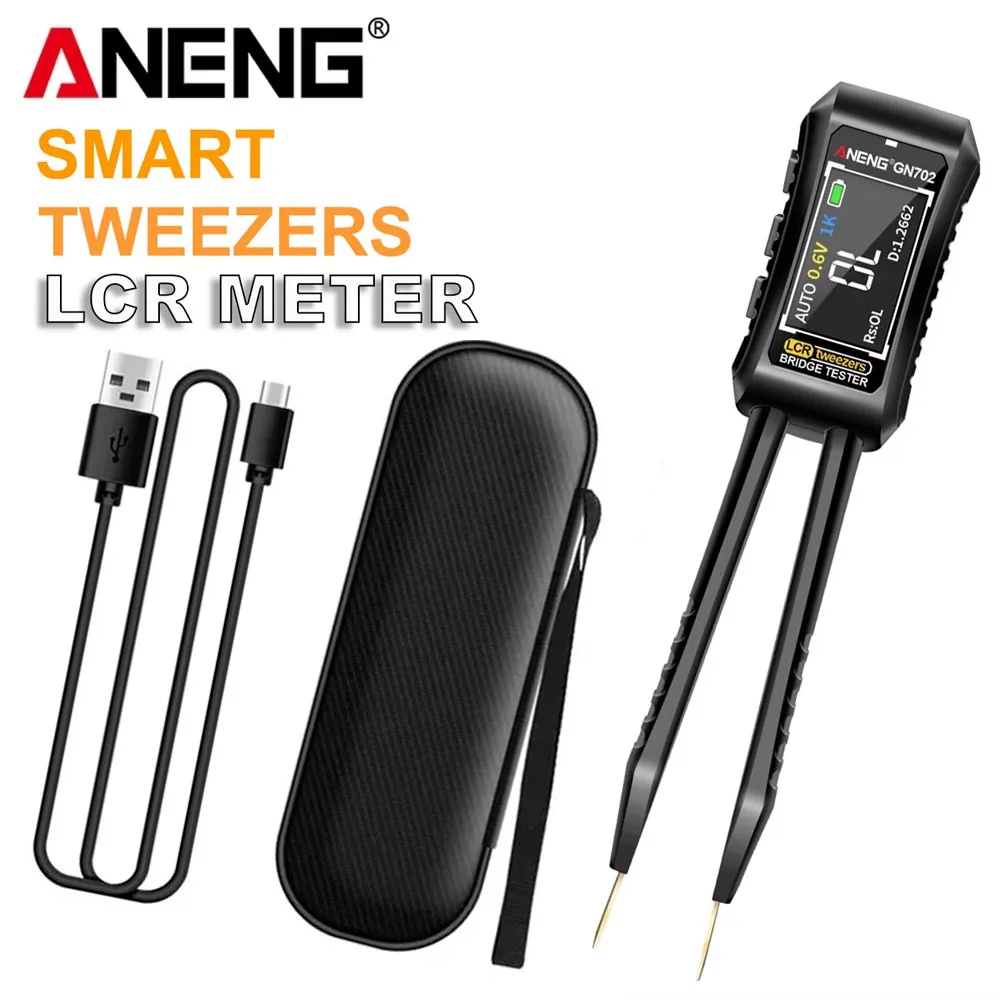 

Измеритель LCR ANENG GN702: Умный пинцет-тестер для SMD-компонентов, измерение ESR, сопротивления, емкости, индуктивности, целостности цепи и диодов