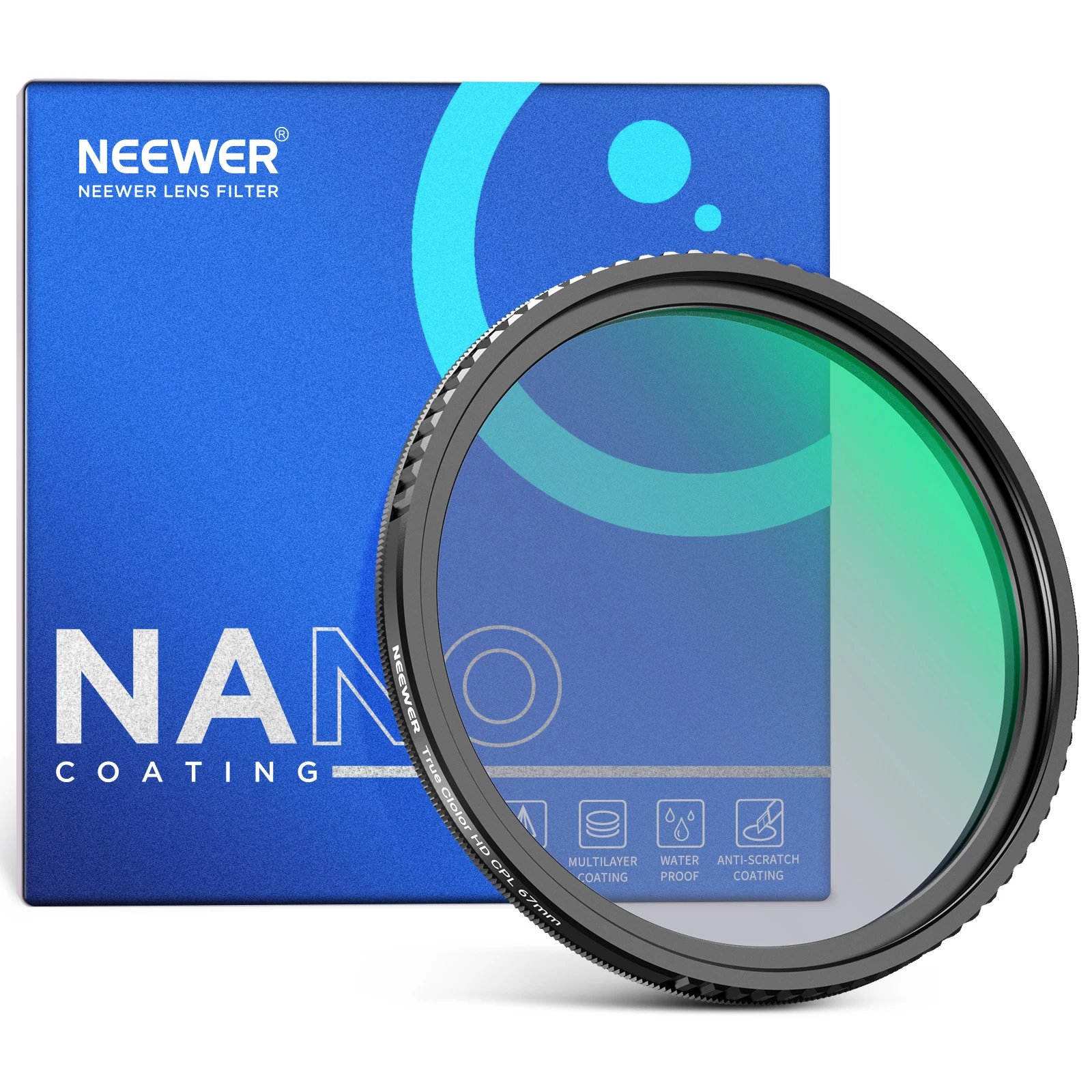 NEEWER True Colors CPL Filter with Limited Hard Stop, Adjust