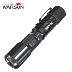 WARSUN Y65 Rechargeable LED Flashlight - High Power 1000 Lumen Outdoor Torch with Zoom Function, IPX4 Waterproof, 3 Modes