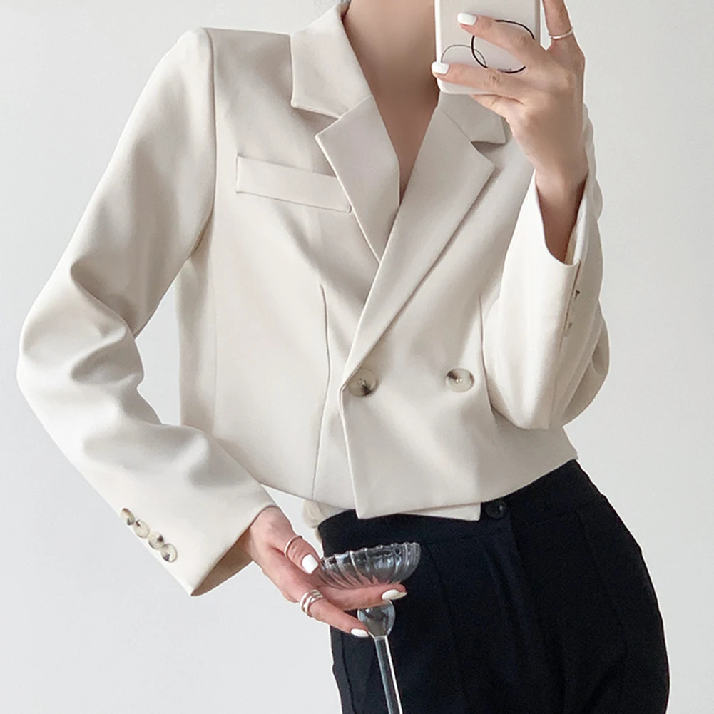 Fashion Summer Outerwear Women Casual Jacket Polyester Fabric Medium Stretch Solid Pattern Lapel Collar Loose Fit