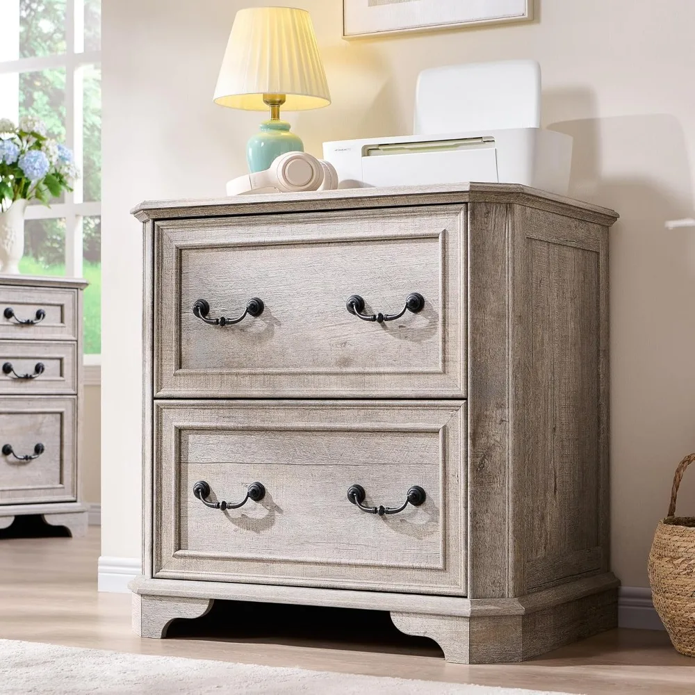 

Шкаф для документов с 2 ящиками - 30 широких деревянных удлиненных рабочих столов, шкаф для документов в фермерском доме с гладкими направляющими, вмещает письмо/лагаль/А4, шестигранник