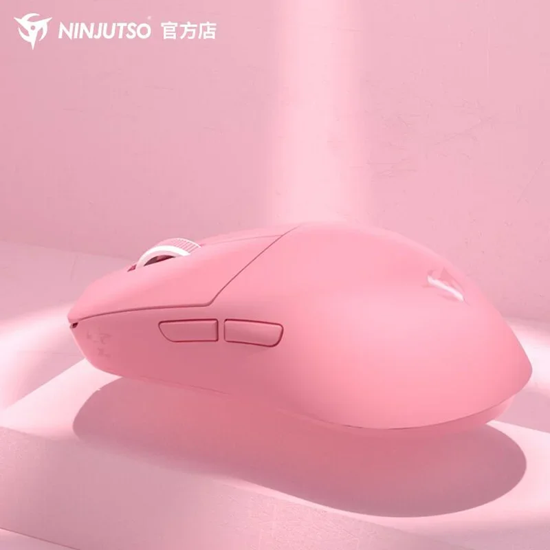 

Ninjutso Sora V2 Pink Gamer Mouse Wireless Mouse 2Mode FPS Customized Mice 39g Lightweight APEX CSGO Esports PC Gamer Mouse Gift