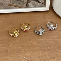 Elegant Open Saturn Ring Women's Style Zircon Planet Ring Simple Fashionable Index Finger Ring Quality Minimalist Design