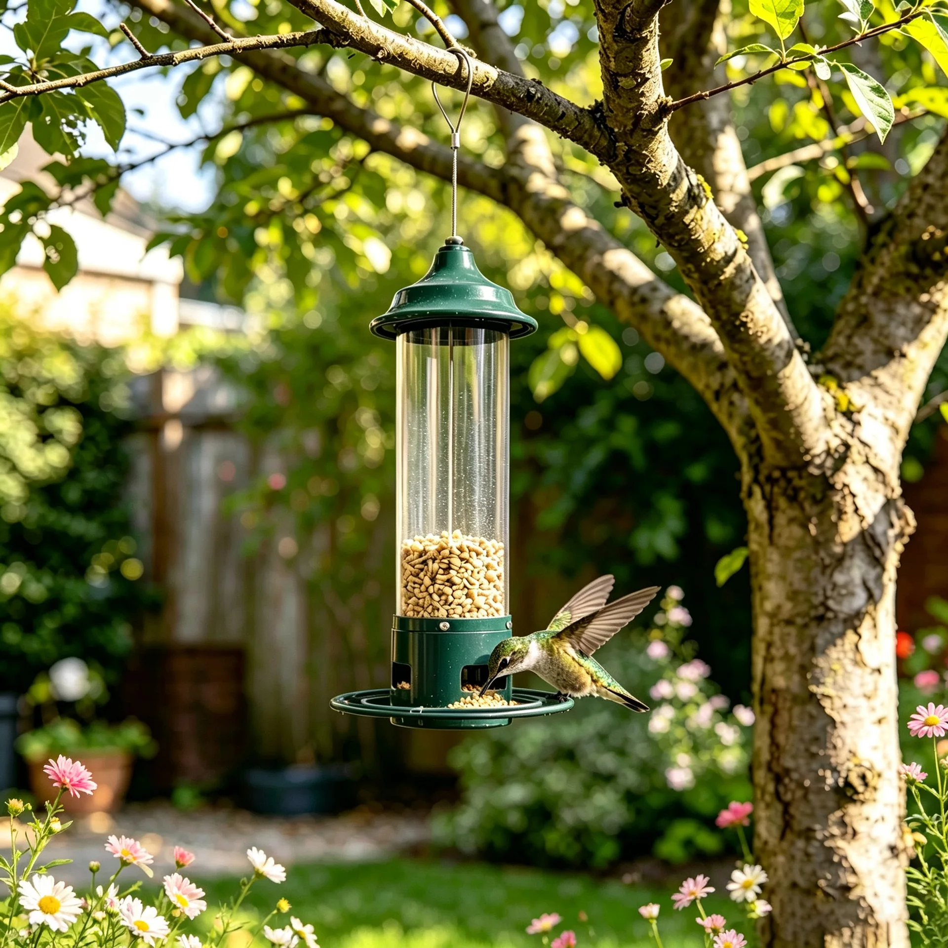 

Anti Squirrel Metal Bird Feeder Durable Craft Bird Food Protector Hanging Feeding Tool for Backyard Wildlife