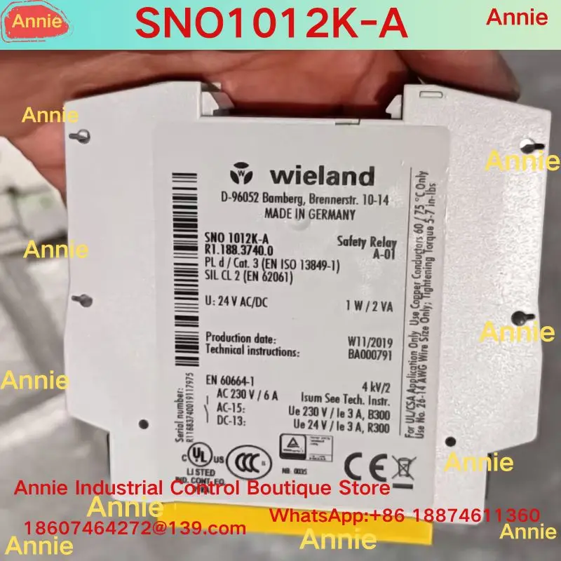 brand-new  SNO1012K-A safety relay R1.188.3740.0