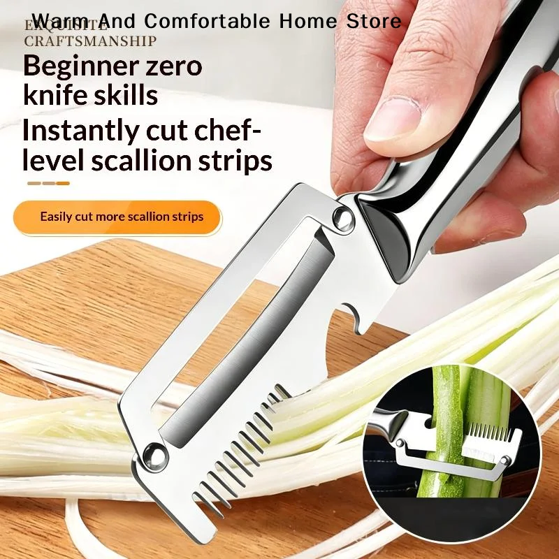 【W】Multifunctional 3-in-1 Stainless Steel Peeler Vegetable & Fruit Slicer Shredder Versatile Kitchen Tool For Peeling Shredding