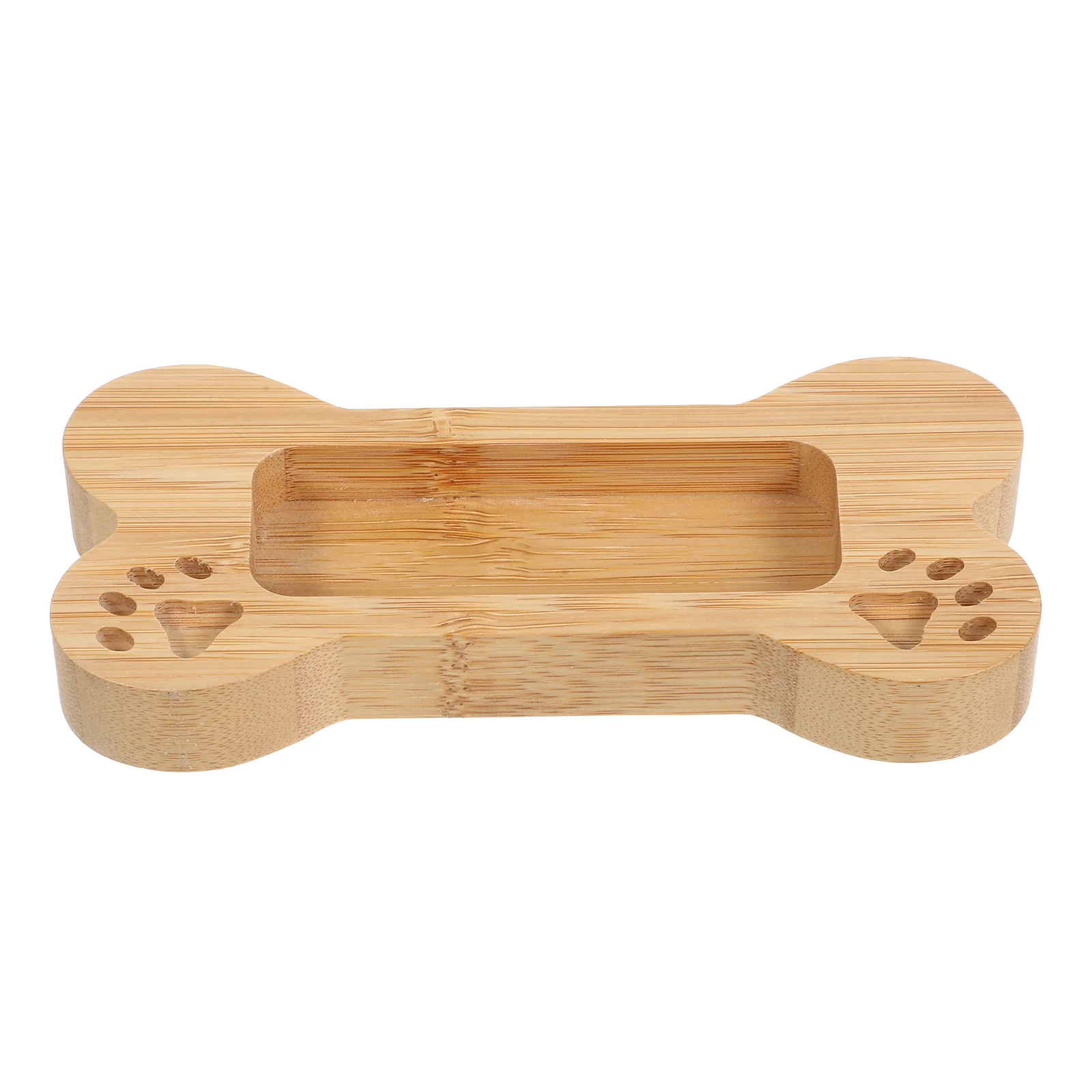 1개 창의적인 개뼈 모양 명함 홀더 대나무 카드 케이스 사무실용 만화 모양 명함 보관함 정리함