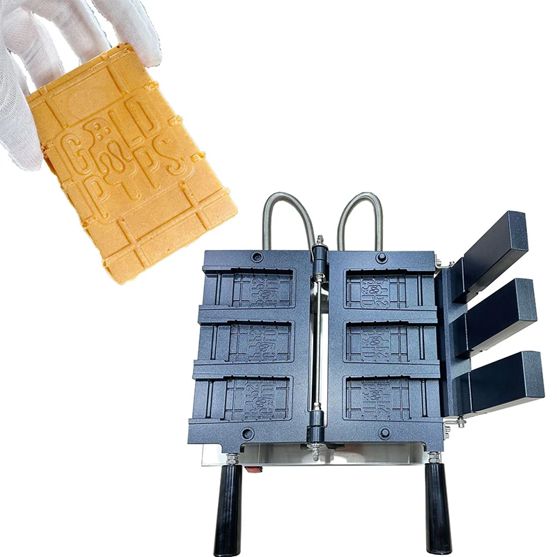 Waffle Popsicle Mould Machine Hollow Waffle Shell Making Homemade Waffle Popsicle FZXGP-03-1145D