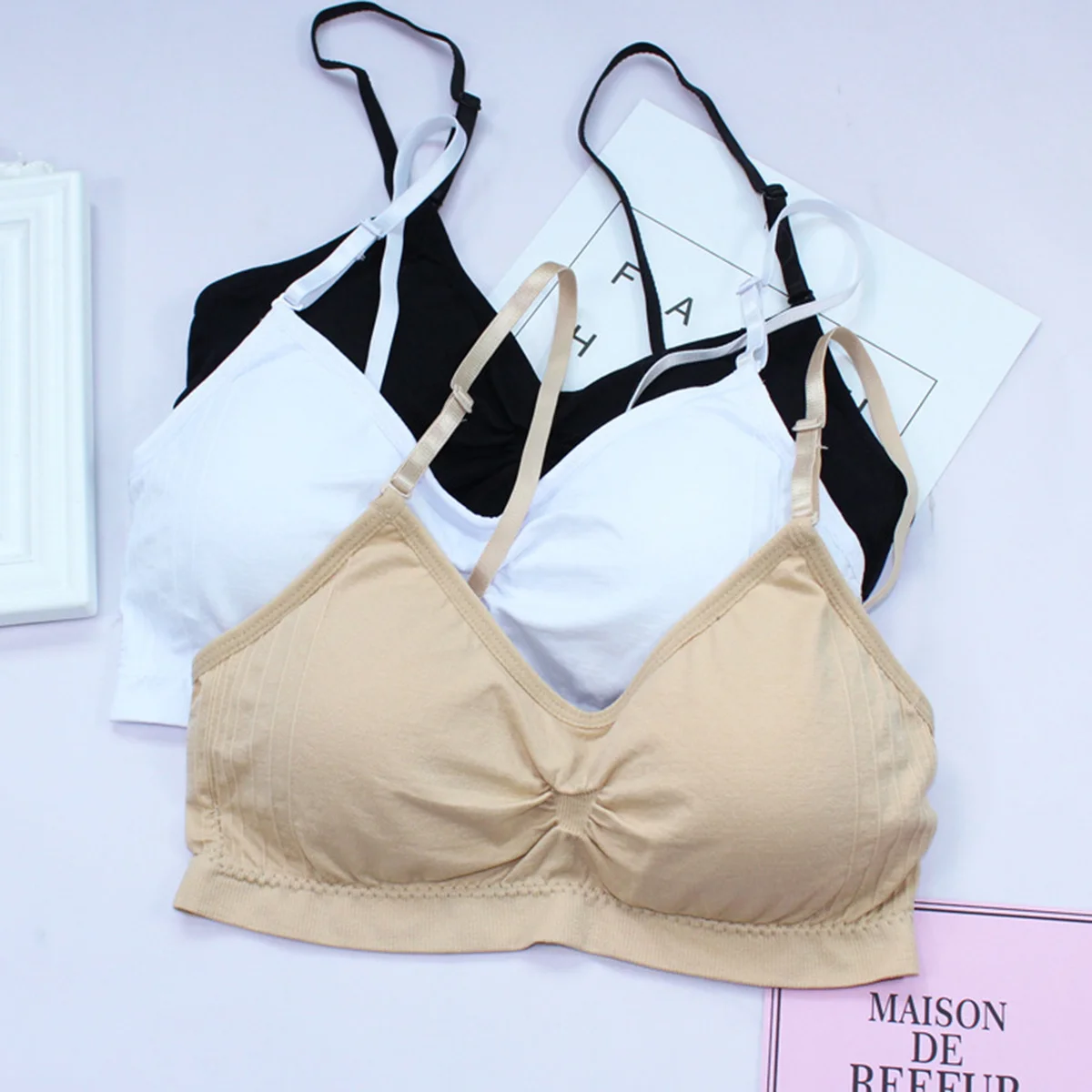 

Sports Bra Bras Seamless Bralette Tops Chest Pad Breathable Sweat Absorption Sports Bra Running Women Bras Walking