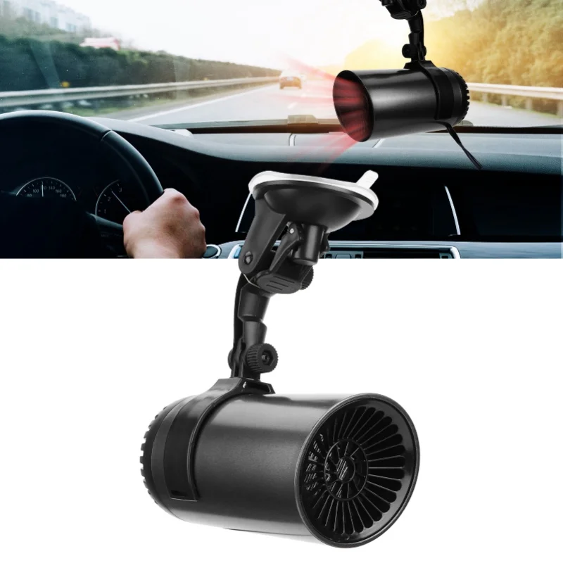 

150W Portable 2 In 1 Auto Cooling Heating Fan Heater Car Defroster 12V Car Cigarette Lighter