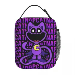 Smiling Critters Catnap Thermal Insulated Lunch Bag for Travel Funny Cartoon Portable Food Bag Men Women Thermal Cooler Food Box