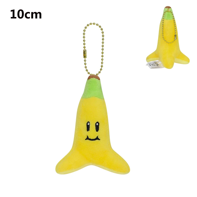 Cartoon Super Mario Plush Keychain Doll Stuffed Yoshi Mushroom Toad Triple Bananas Koopa Troopa Toy Kids Birthday Xmas Gifts