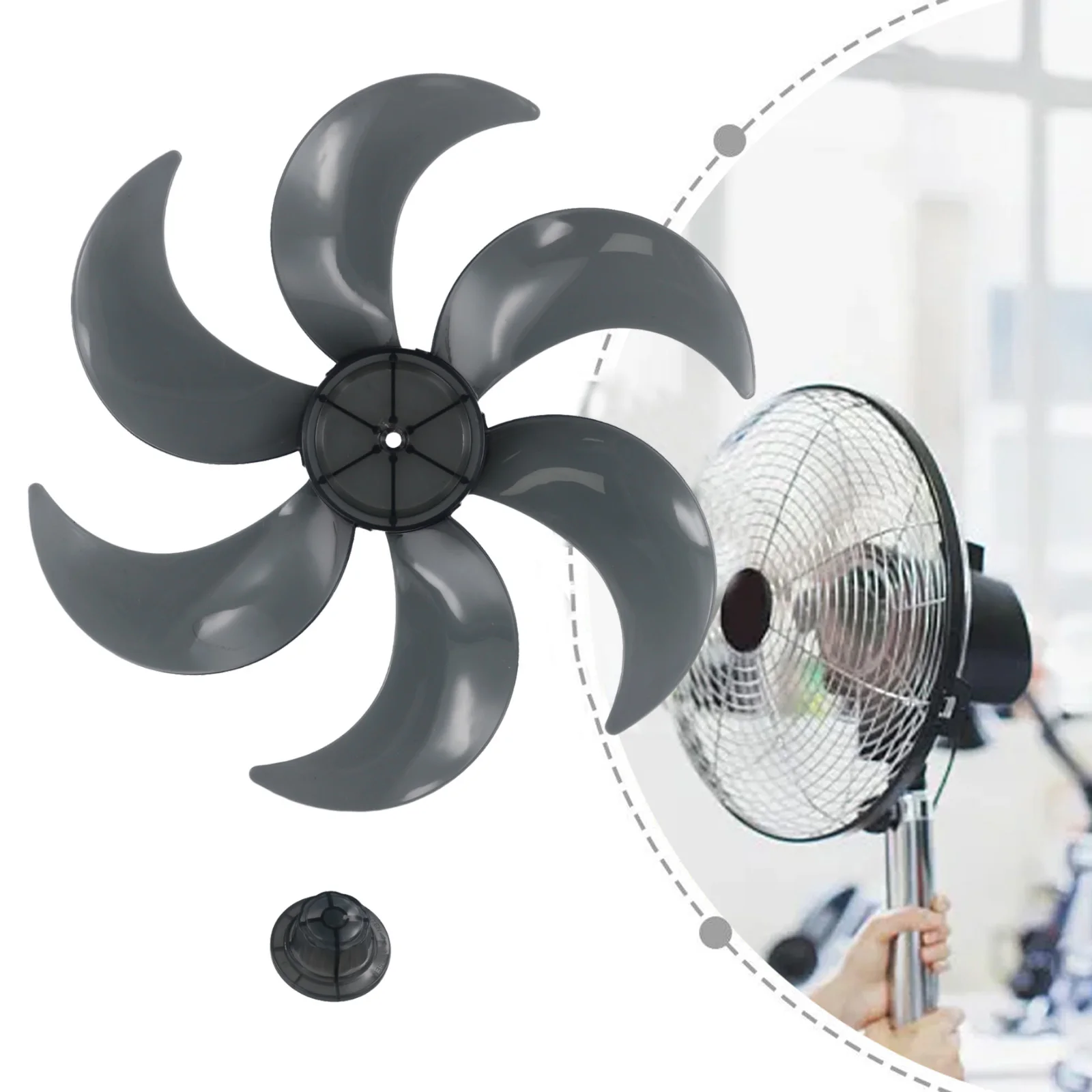 Reliable Plastic Aluminum Fan Blade Replacement for 16 Inch Household Fans Quiet and Stable Performance Easy Installation
