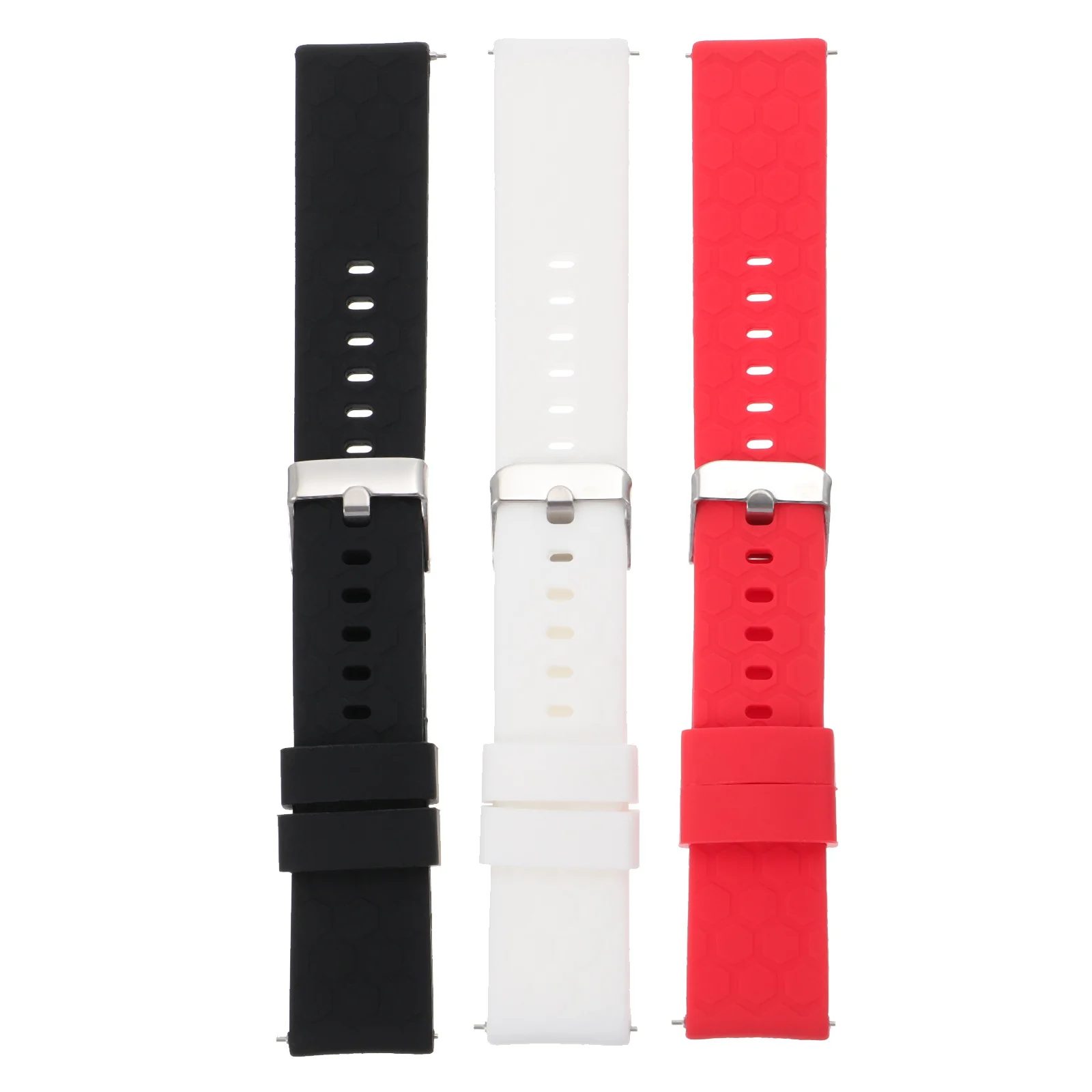 

3Pcs Silicone Watch Band Nice Fashion Design Adjustable Length Comfortable Breathable for Gift Occasions Watch Replacement Strap