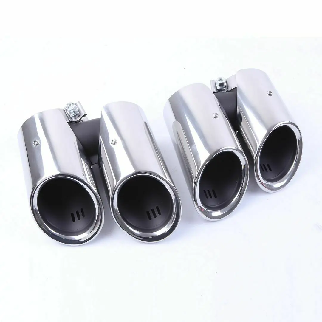 2PCS Car Rear Exhaust Tip Exhuast Pipe Muffler Nozzle Air Outlet Vent Tailpipe For Porsche Macan 2.0T 2019-2024